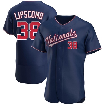 Trey Lipscomb Men's Authentic Washington Nationals Navy Alternate Jersey
