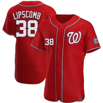 Trey Lipscomb Men's Authentic Washington Nationals Red Alternate Jersey