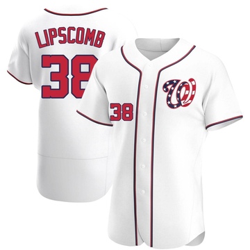 Trey Lipscomb Men's Authentic Washington Nationals White Alternate Jersey