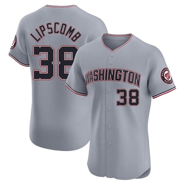 Trey Lipscomb Men's Elite Washington Nationals Gray Road Jersey
