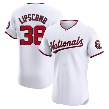 Trey Lipscomb Men's Elite Washington Nationals White Home Jersey