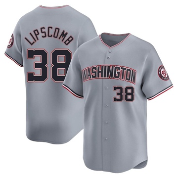 Trey Lipscomb Men's Limited Washington Nationals Gray Road Jersey