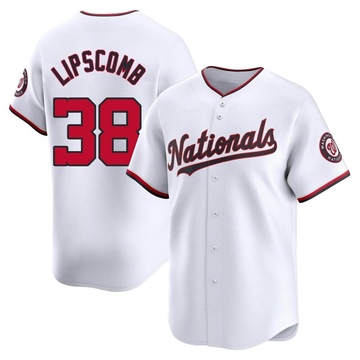 Trey Lipscomb Men's Limited Washington Nationals White Home Jersey
