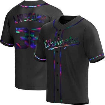 Trey Lipscomb Men's Replica Washington Nationals Black Holographic Alternate Jersey