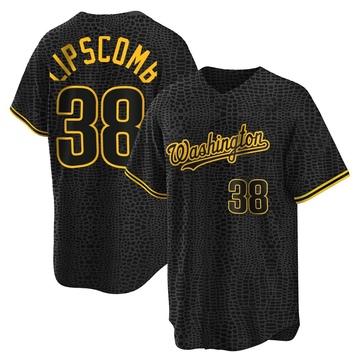 Trey Lipscomb Men's Replica Washington Nationals Black Snake Skin City Jersey
