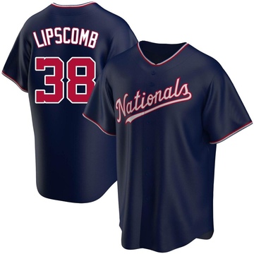 Trey Lipscomb Men's Replica Washington Nationals Navy Alternate Jersey