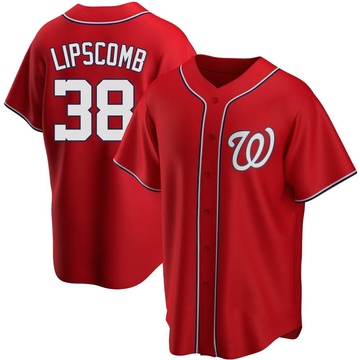 Trey Lipscomb Men's Replica Washington Nationals Red Alternate Jersey