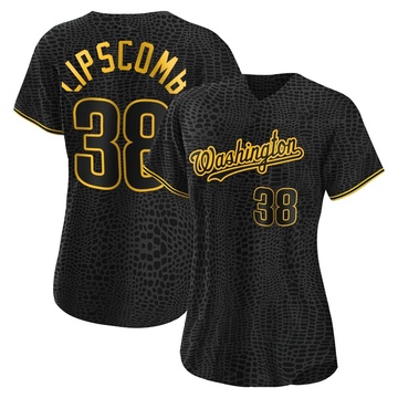 Trey Lipscomb Women's Authentic Washington Nationals Black Snake Skin City Jersey