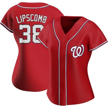 Trey Lipscomb Women's Authentic Washington Nationals Red Alternate Jersey