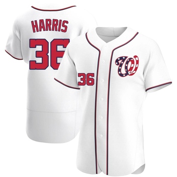 Will Harris Men's Authentic Washington Nationals White Alternate Jersey